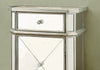 13"x 18.25"x 30" Accent Chest Brushed Silver With Mirror