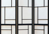 1"x 52"x 70.25" Folding Screen 3 Panel Black Frame