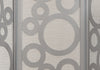 1"x 52"x 70.25" Folding Screen 3 Panel Silver Bubble Design