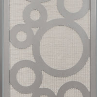 1"x 52"x 70.25" Folding Screen 3 Panel Silver Bubble Design