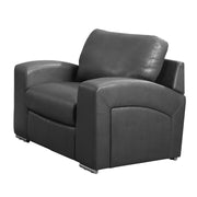 35"x 39"x 36" Chair Charcoal Grey Bonded Leather