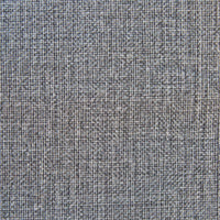 16.75" x 16.75" x 17" Light Grey Linen Look Fabric Ottoman