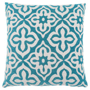 18"x 18" Pillow Teal Motif Design 1pc