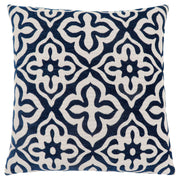 18"x 18" Pillow Dark Blue Motif Design 1pc