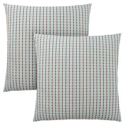 18"x 18" Pillow Light Blue Or Grey Abstract Dot 2pcs