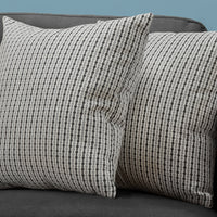 18"x 18" Pillow Light Grey Or Black Abstract Dot 2pcs