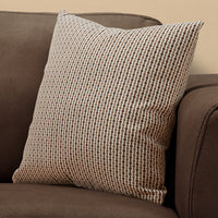 18"x 18" Pillow Light Or Dark Brown Abstract Dot 1pc