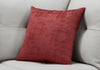 18"x 18" Pillow Red Brushed Velvet 1pc