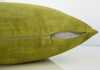 18"x 18" Pillow Lime Green Brushed Velvet 1pc