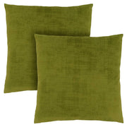 18"x 18" Pillow Lime Green Brushed Velvet 2pcs