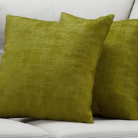 18"x 18" Pillow Lime Green Brushed Velvet 2pcs