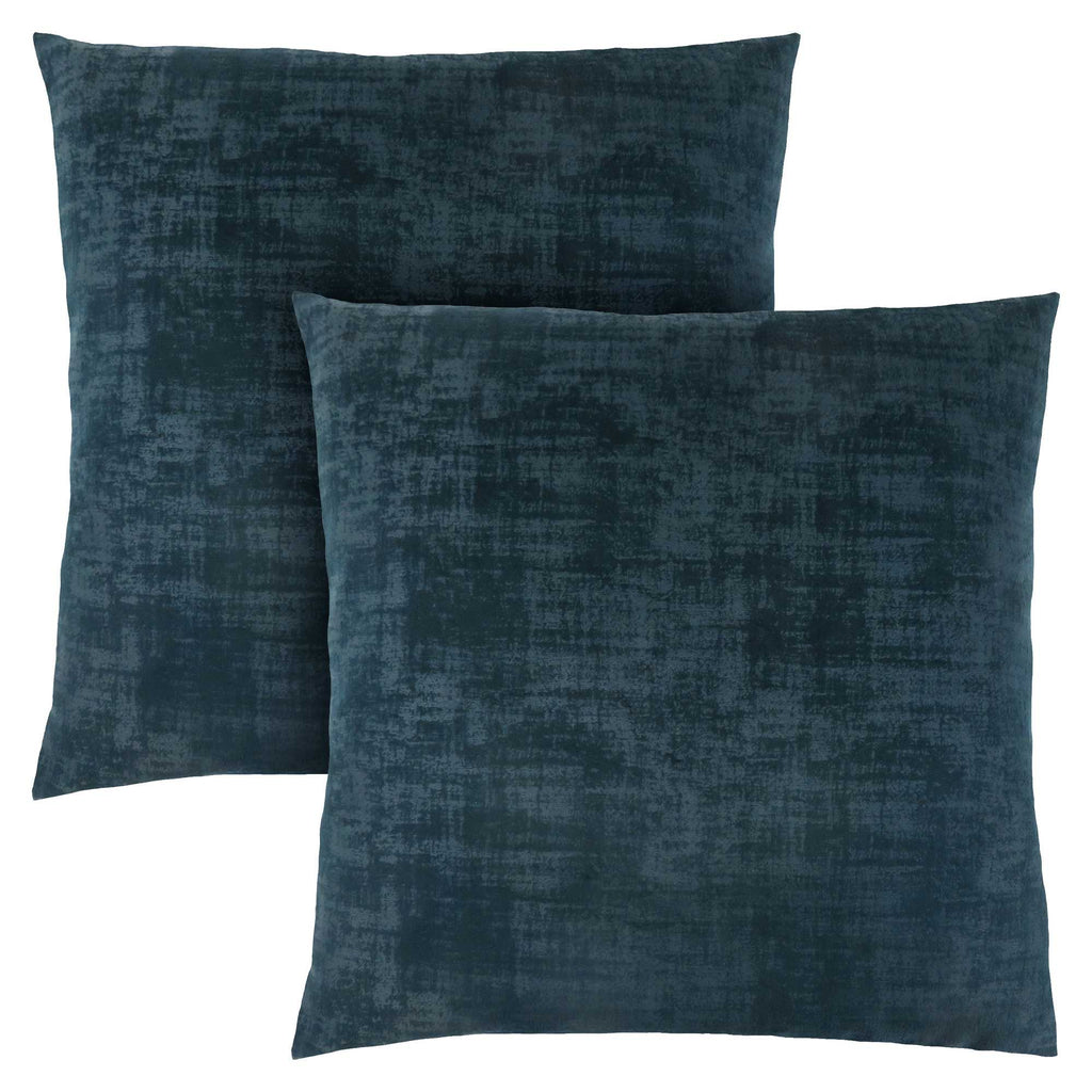 18"x 18" Pillow Dark Blue Brushed Velvet 2pcs