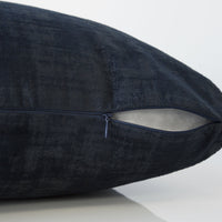 18"x 18" Pillow Dark Blue Brushed Velvet 2pcs