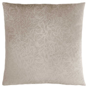 18"x 18" Pillow Taupe Floral Velvet 1pc