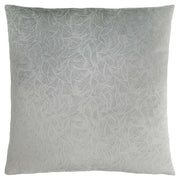 18"x 18" Pillow Light Grey Floral Velvet 1pc