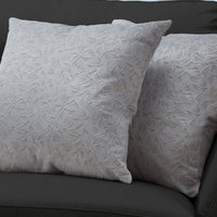 18"x 18" Pillow Light Grey Floral Velvet 2pcs
