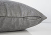 18"x 18" Pillow Light Grey Floral Velvet 2pcs