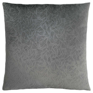 18"x 18" Pillow Dark Grey Floral Velvet 1pc