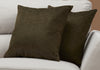 18"x 18" Pillow Dark Green Floral Velvet 2pcs