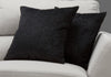 18"x 18" Pillow Black Floral Velvet 2pcs