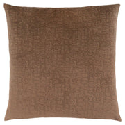 18"x 18" Pillow Light Brown Mosaic Velvet 1pc