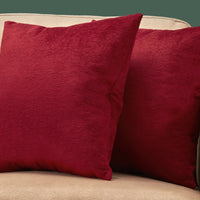 18"x 18" Pillow Red Mosaic Velvet 2pcs