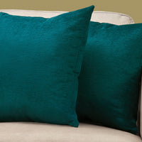 18"x 18" Pillow Emerald Green Mosaic Velvet 2pcs