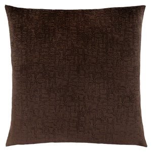 18"x 18" Pillow Dark Brown Mosaic Velvet 1pc
