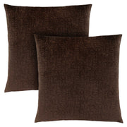 18"x 18" Pillow Dark Brown Mosaic Velvet 2pcs