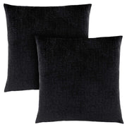 18"x 18" Pillow Black Mosaic Velvet 2pcs