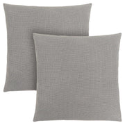 18"x 18" Pillow Patterned Light Grey 2pcs