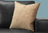 18"x 18" Pillow Solid Tan 1pc