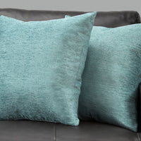 18"x 18" Pillow Solid Aqua 2pcs