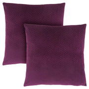 18"x 18" Pillow Purple Diamond Velvet 2pcs
