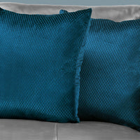 18"x 18" Pillow Steel Blue Diamond Velvet 2pcs