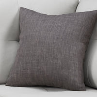 18"x 18" Pillow Linen Patterned Dark Grey 1pc