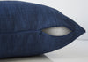 18"x 18" Pillow Linen Patterned Dark Blue 1pc