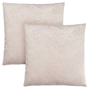 18"x 18" Pillow Light Taupe Feathered Velvet 2pcs
