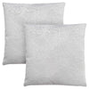 18"x 18" Pillow Light Grey Feathered Velvet 2pcs