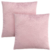 18"x 18" Pillow Light Pink Feathered Velvet 2pcs