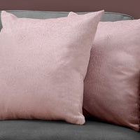 18"x 18" Pillow Light Pink Feathered Velvet 2pcs