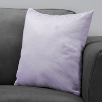 18"x 18" Pillow Light Purple Feathered Velvet 1pc