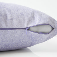 18"x 18" Pillow Light Purple Feathered Velvet 2pcs