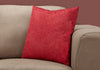 18"x 18" Pillow Red Feathered Velvet 1pc