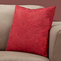 18"x 18" Pillow Red Feathered Velvet 1pc