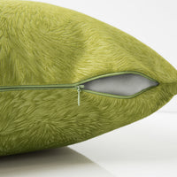 18"x 18" Pillow Lime Green Feathered Velvet 1pc