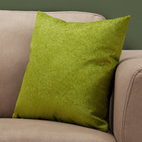 18"x 18" Pillow Lime Green Feathered Velvet 1pc