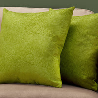 18"x 18" Pillow Lime Green Feathered Velvet 2pcs