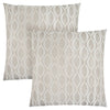 18"x 18" Pillow Taupe Wave Pattern 2pcs