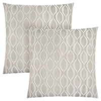 18"x 18" Pillow Taupe Wave Pattern 2pcs